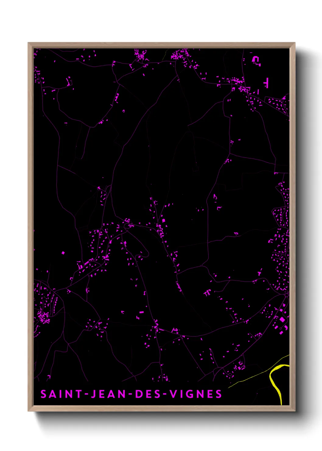 Une affiche de carte sur Saint-Jean-des-Vignes