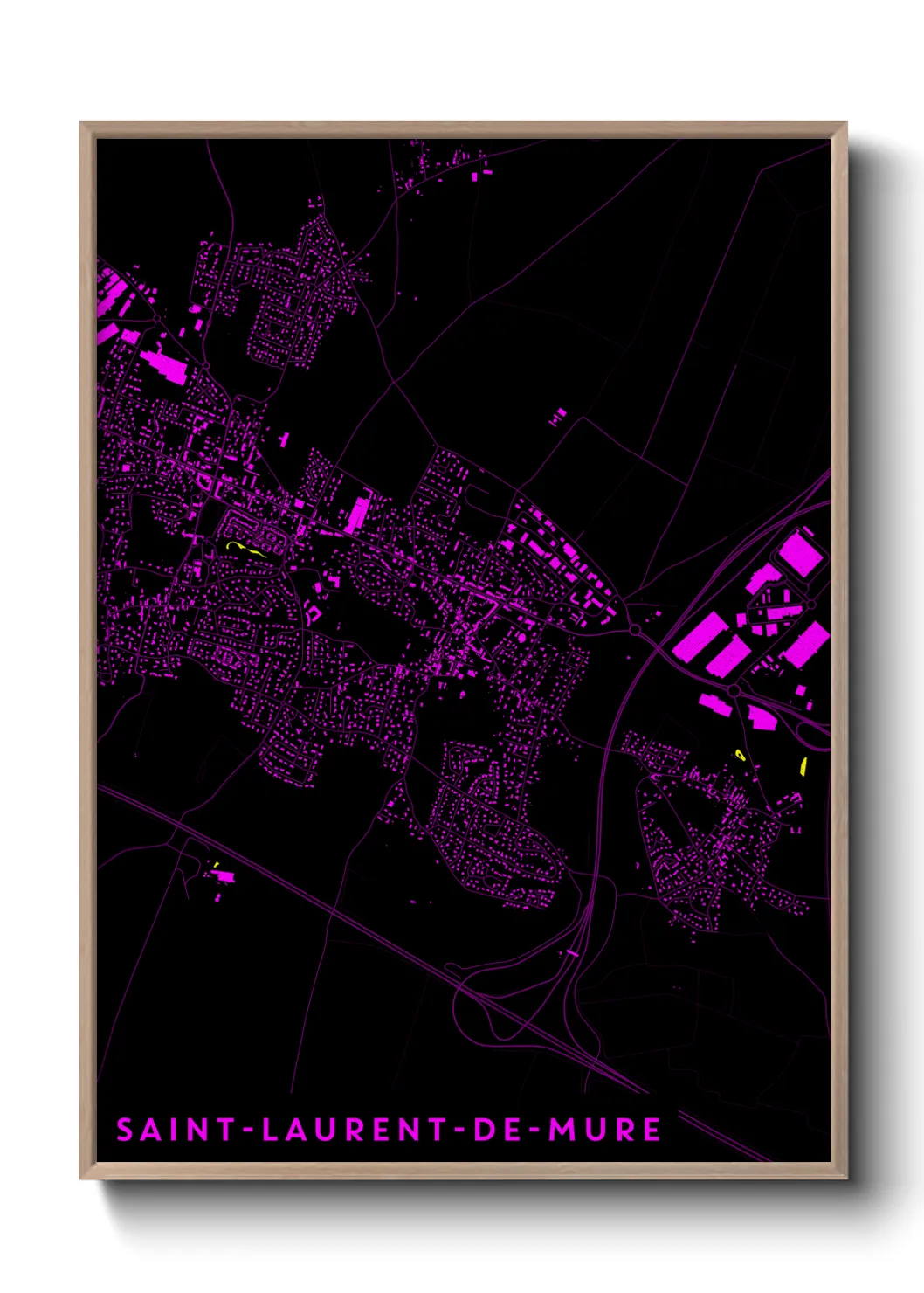 Un poster carteSaint-Laurent-de-Mure