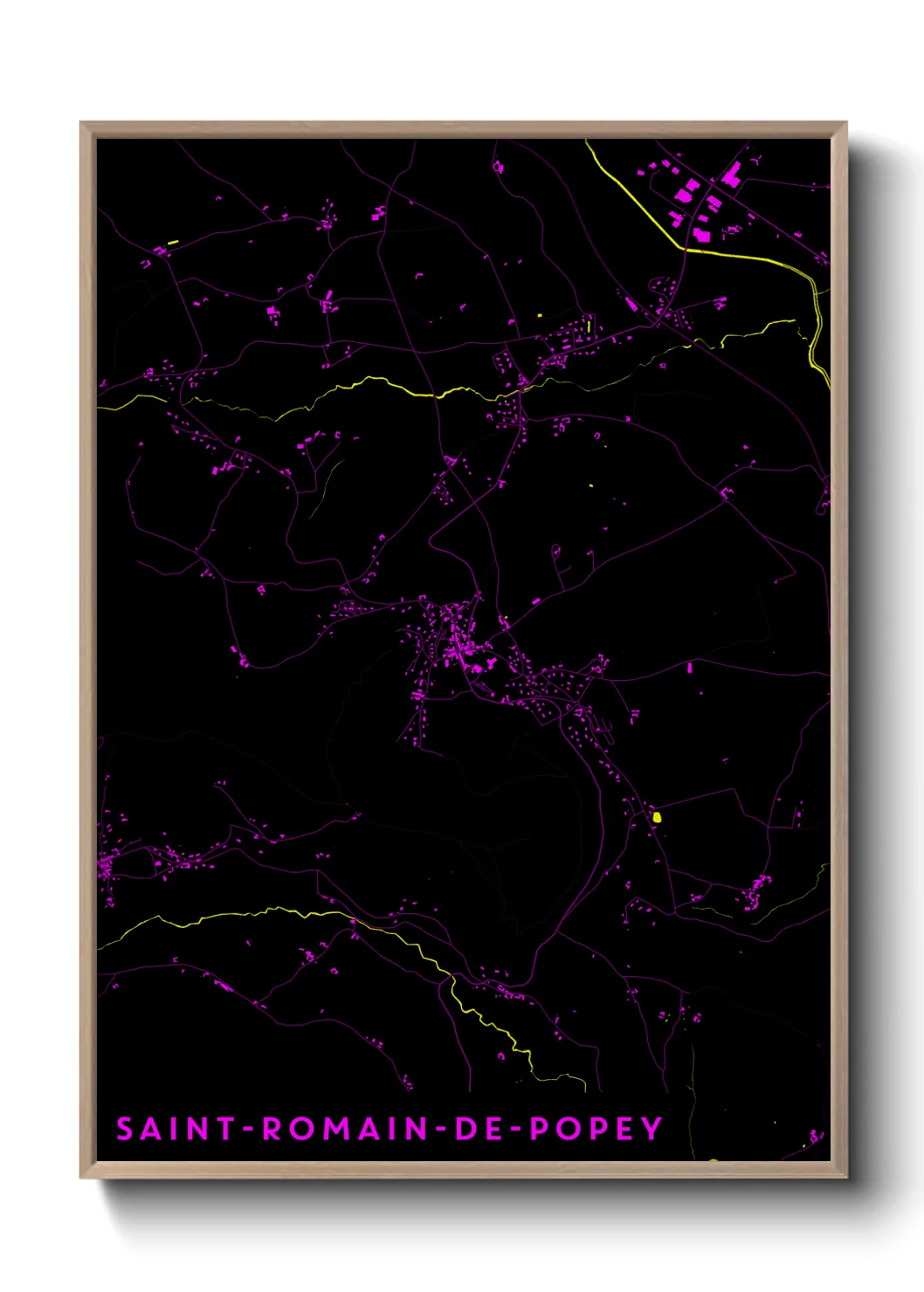 Un poster carteSaint-Romain-de-Popey