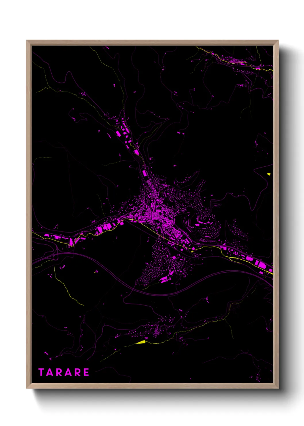 Une affiche de carte sur Tarare