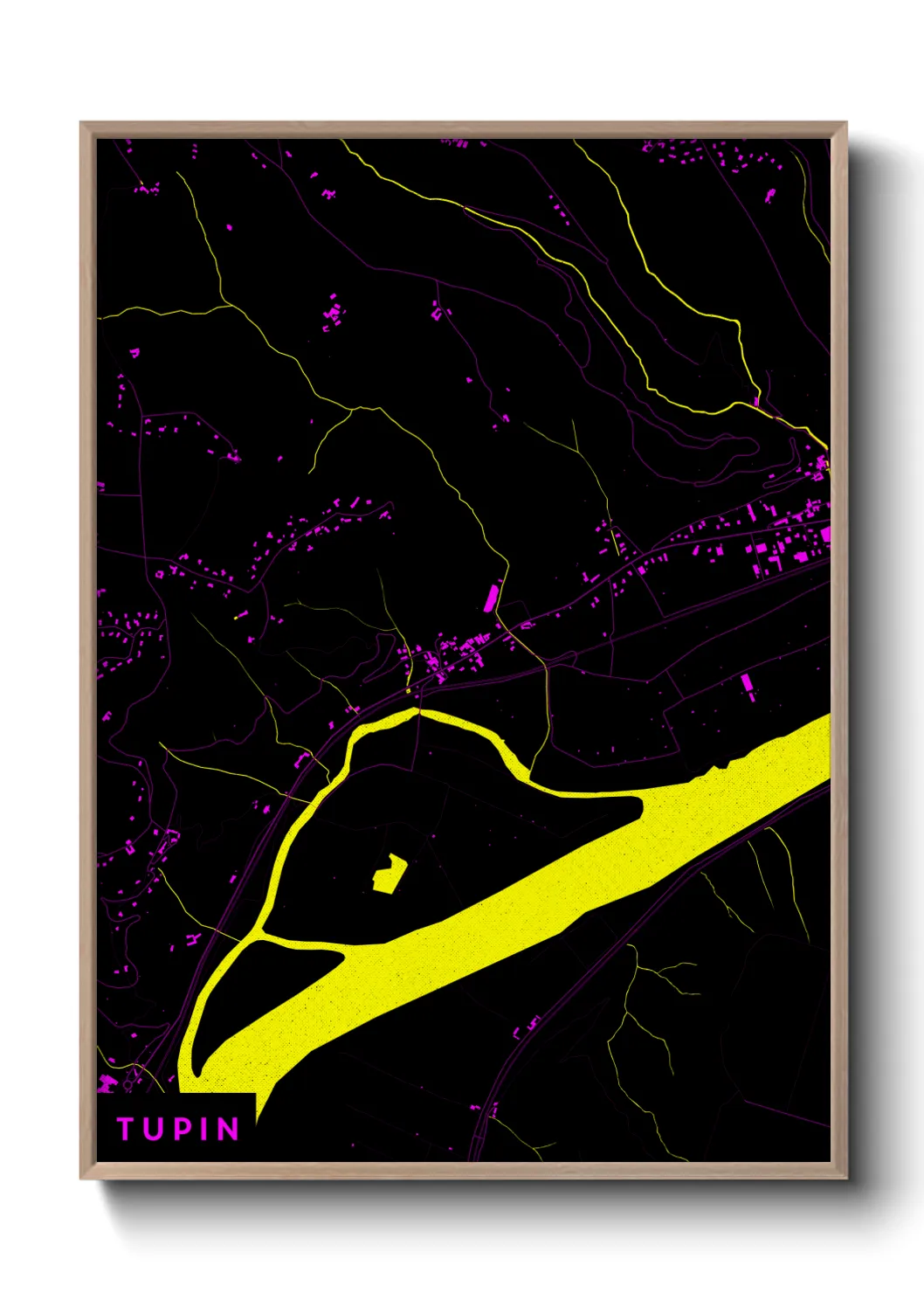 Une affiche de carte sur Tupin