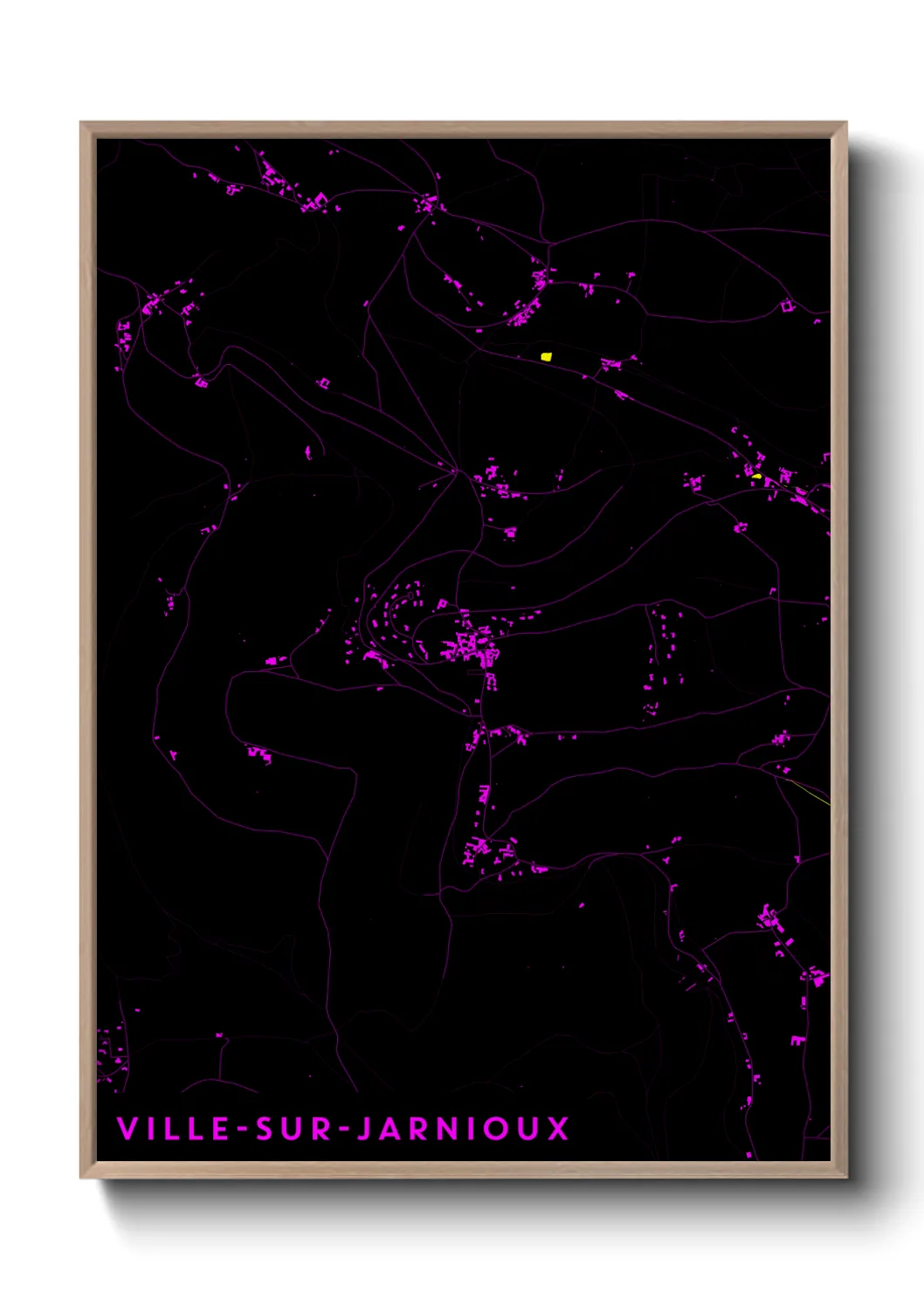 Une affiche de carte sur Ville-sur-Jarnioux