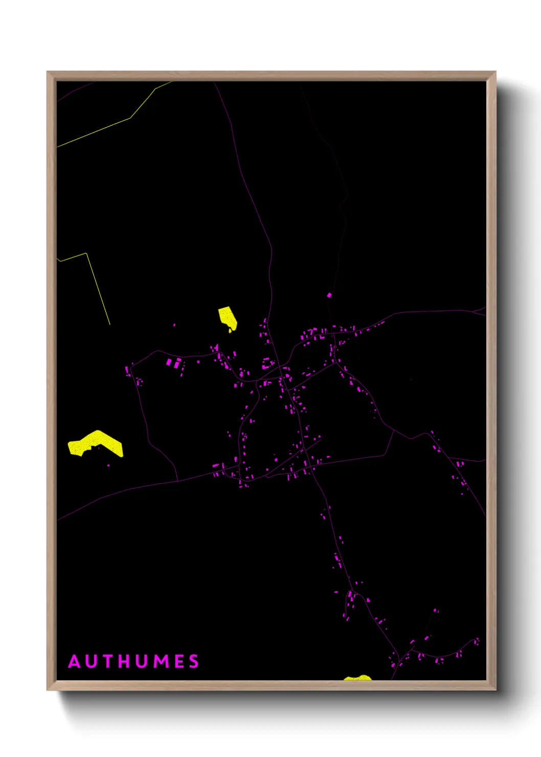 Une affiche de carte sur Authumes