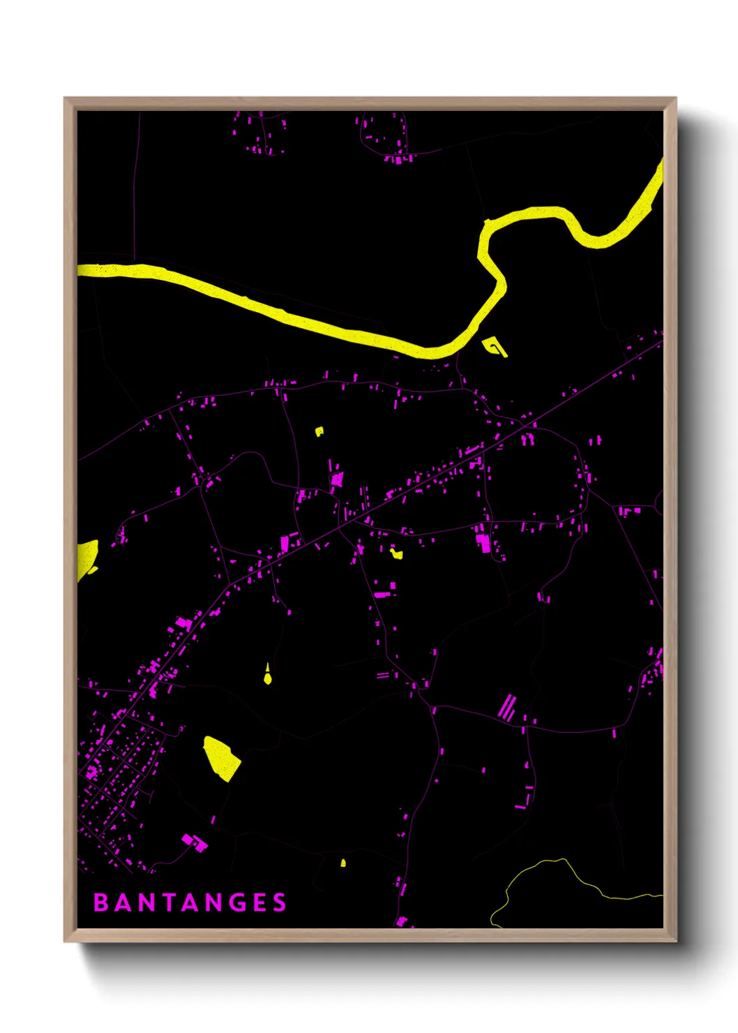 Une affiche de carte sur Bantanges