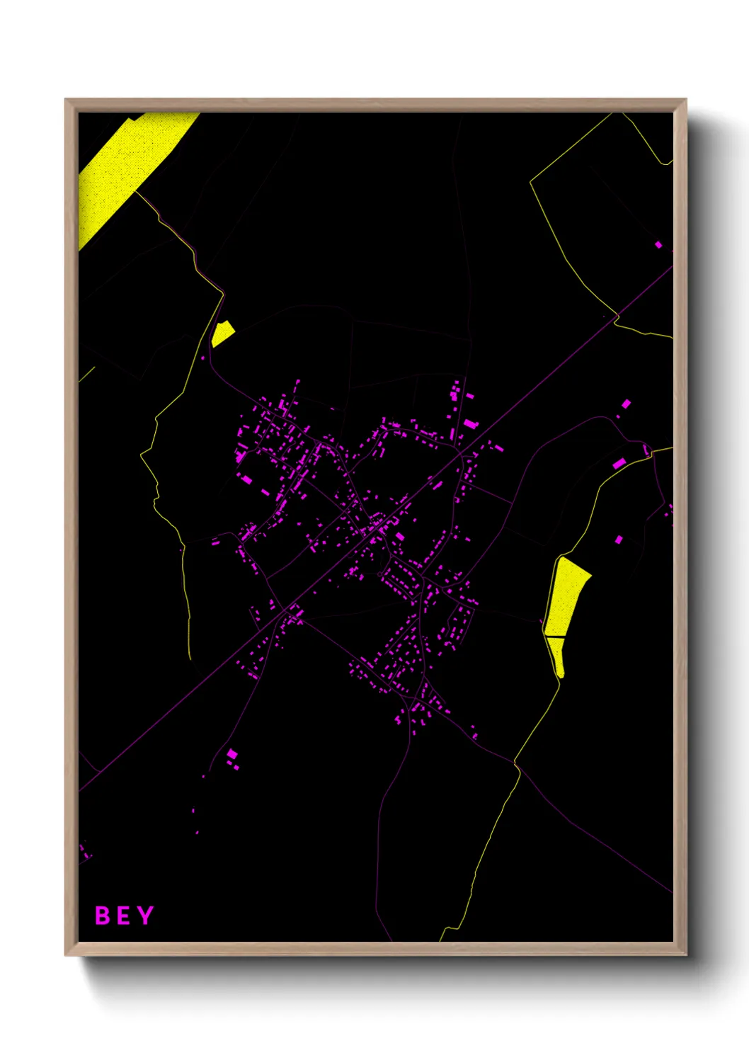 Une affiche de carte sur Bey