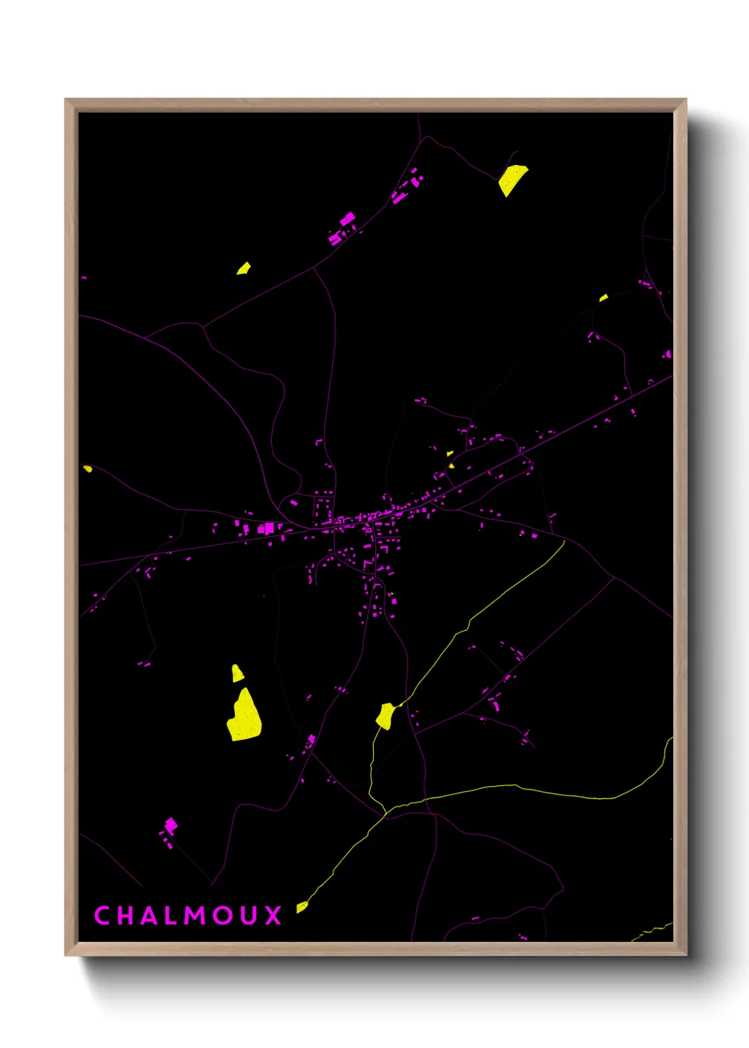 Une affiche de carte sur Chalmoux