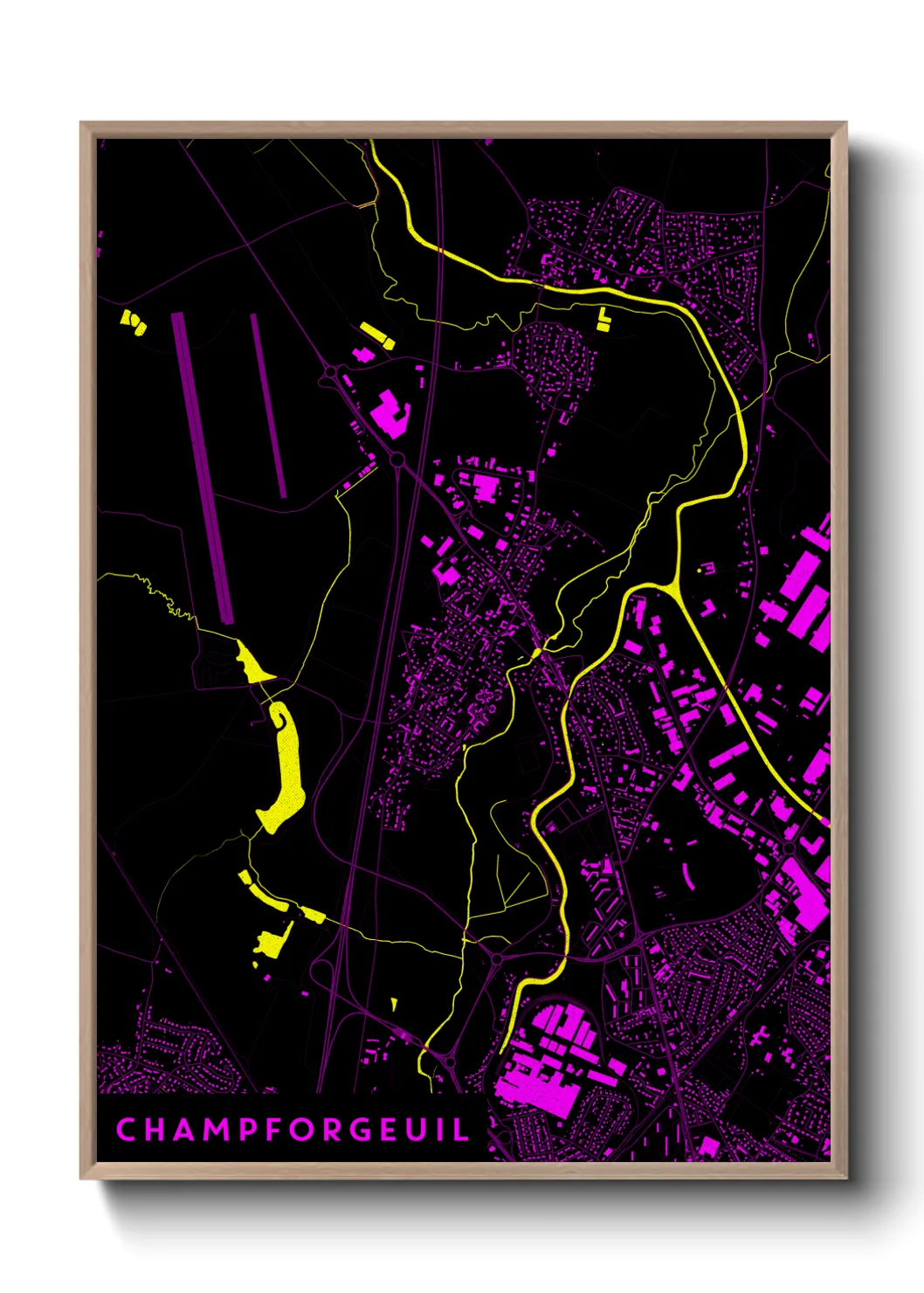 Une affiche de carte sur Champforgeuil