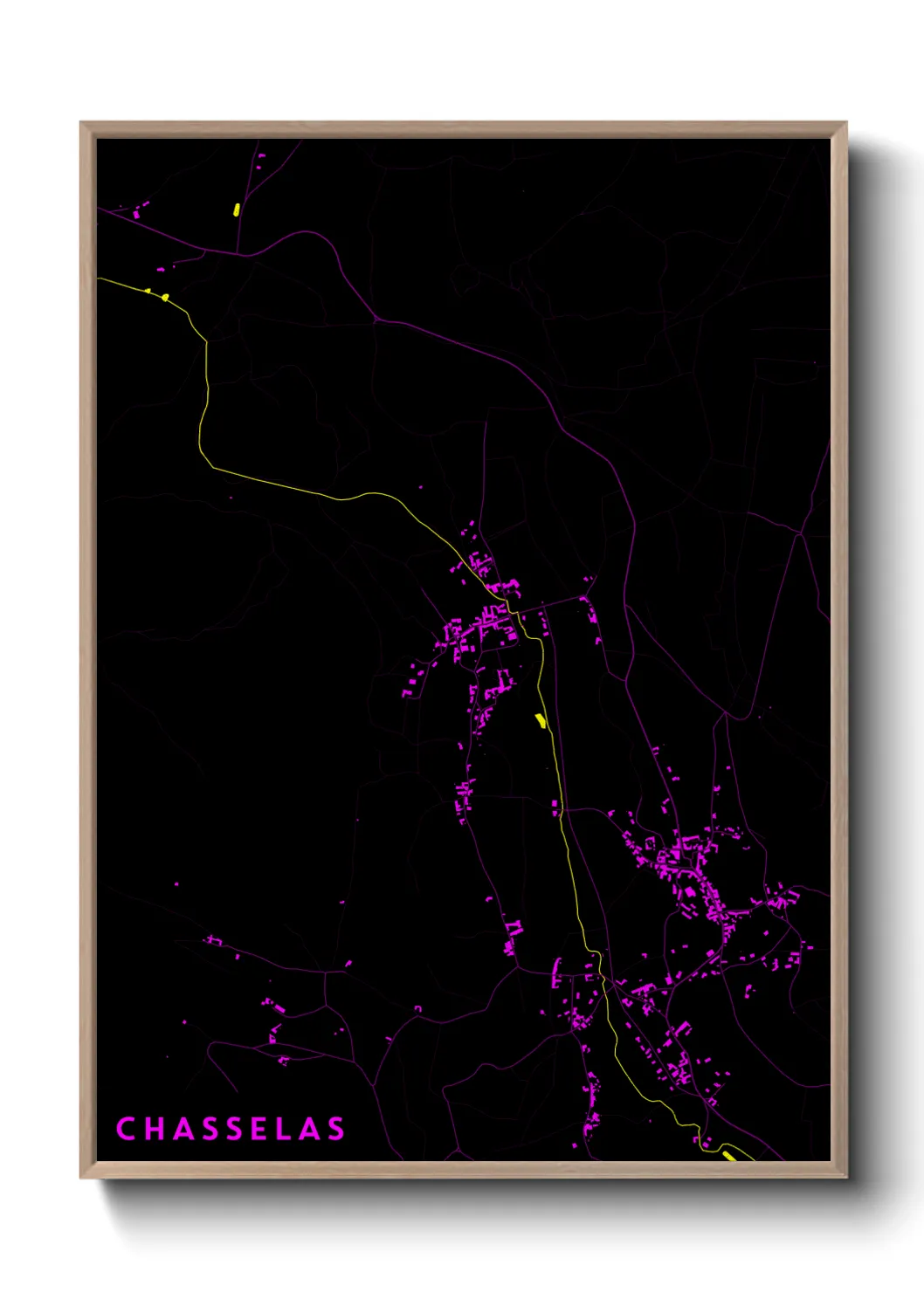 Une affiche de carte sur Chasselas