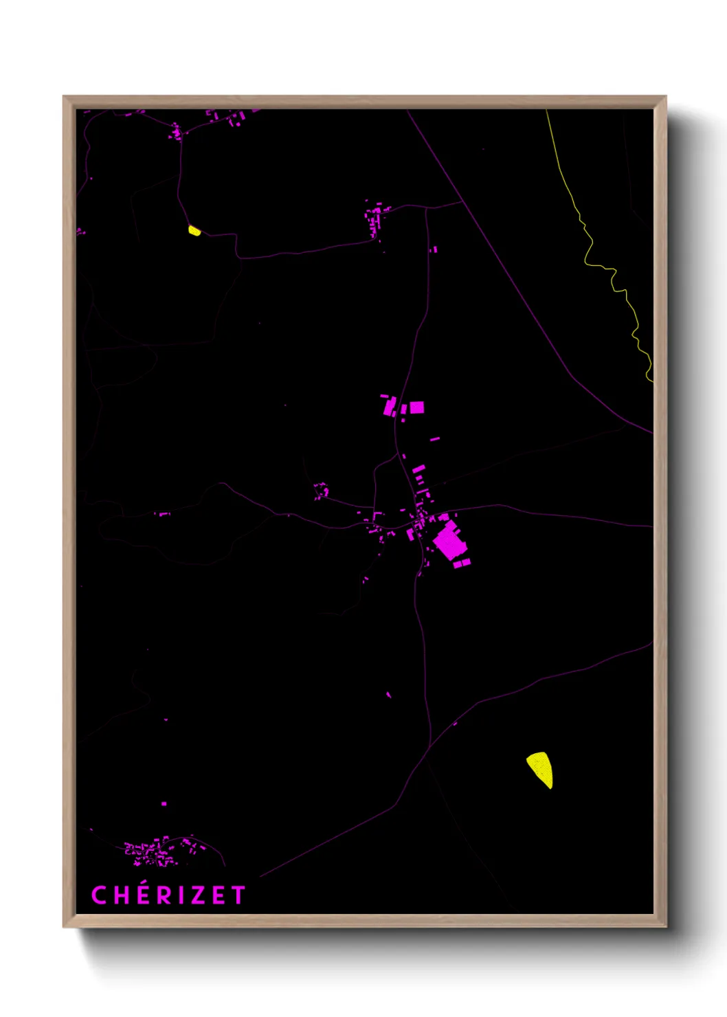 Une affiche de carte sur Chérizet