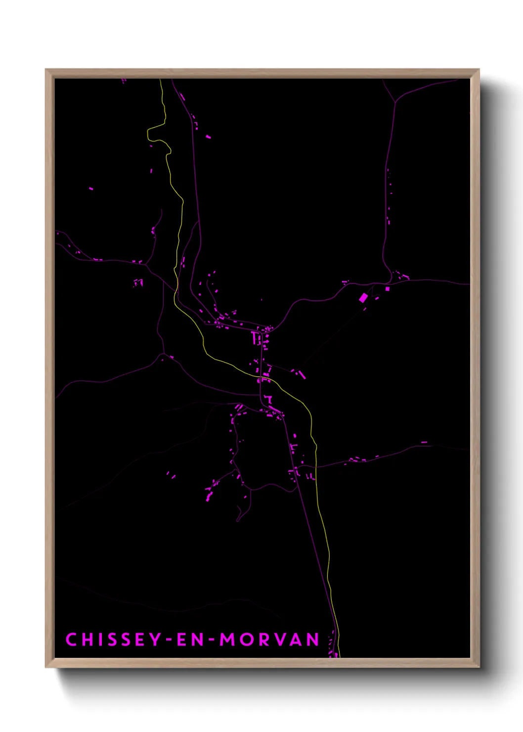Une affiche de carte sur Chissey-en-Morvan