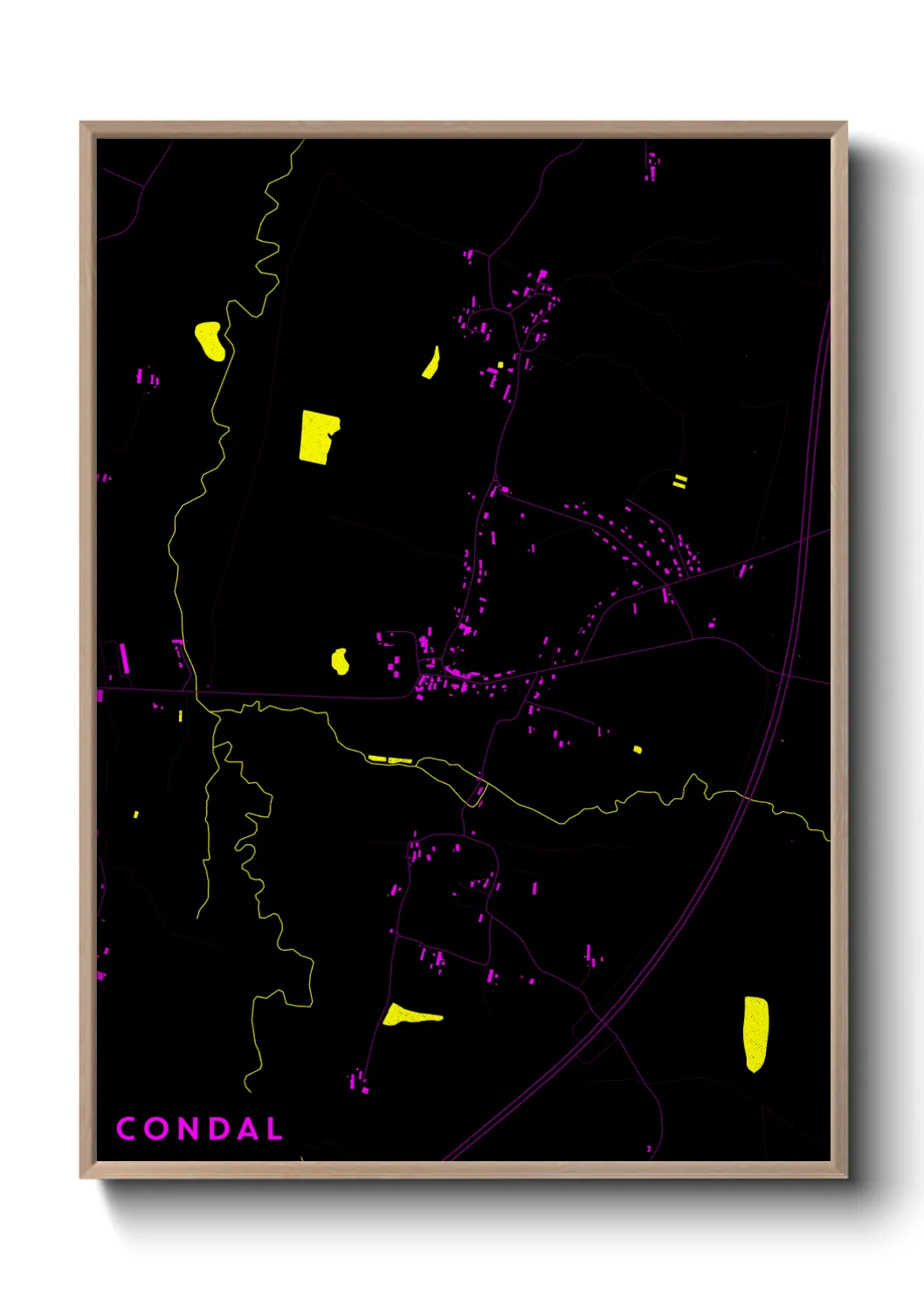 Une affiche de carte sur Condal