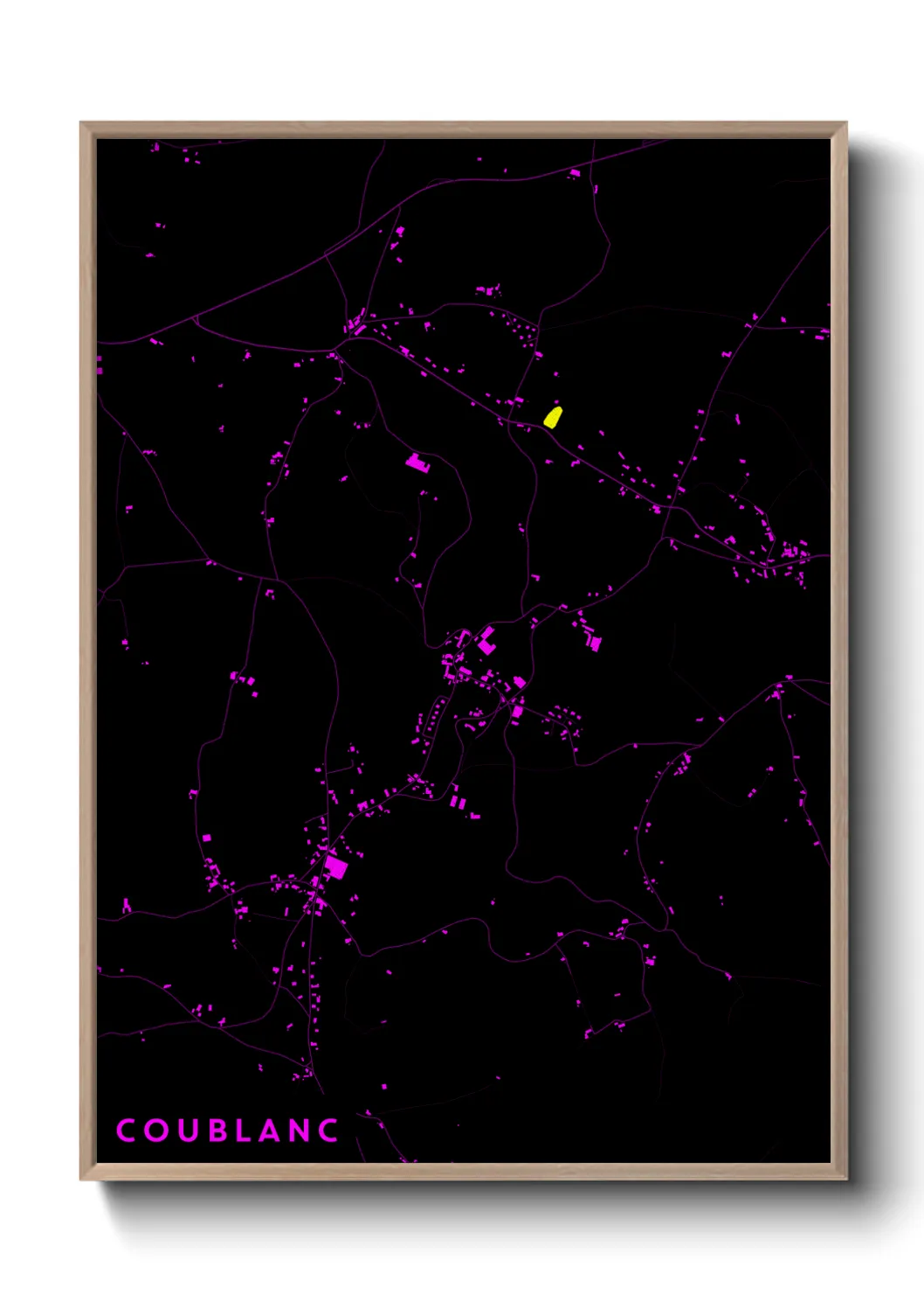 Une affiche de carte sur Coublanc