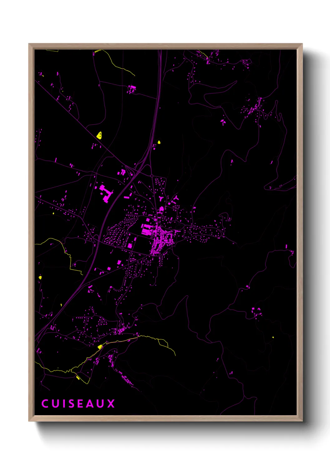 Une affiche de carte sur Cuiseaux