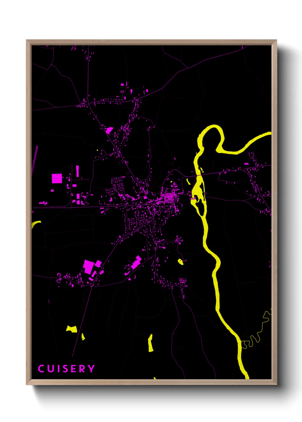 Une affiche de carte sur Cuisery