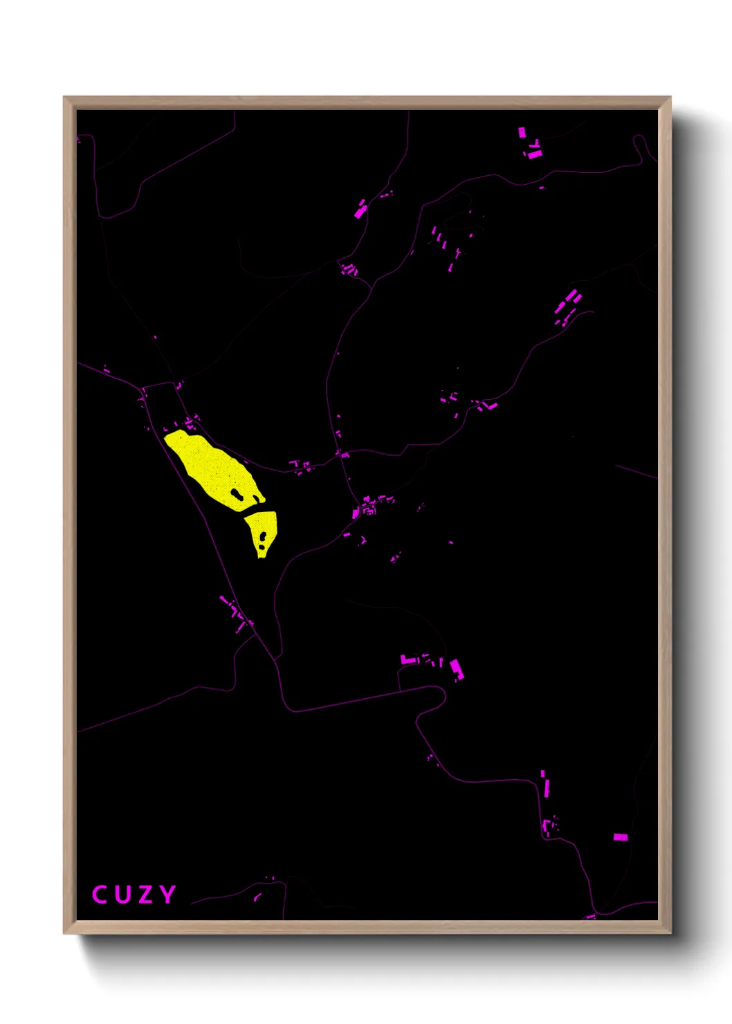 Une affiche de carte sur Cuzy