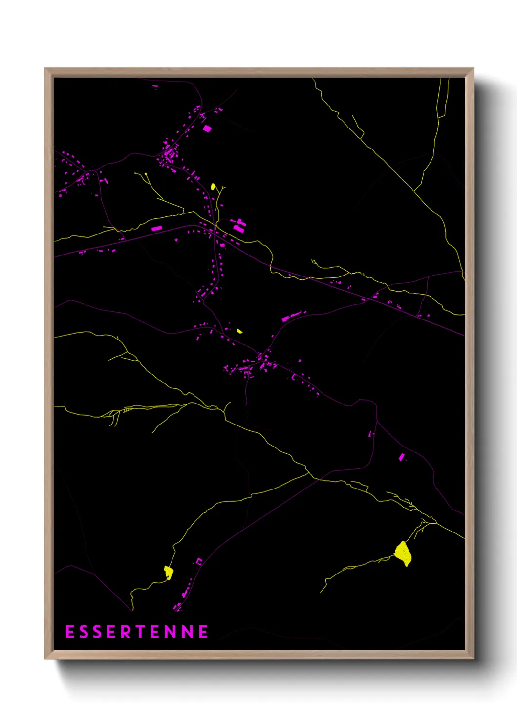 Une affiche de carte sur Essertenne