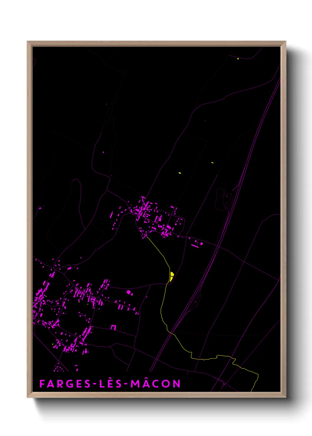 Un poster carteFarges-lès-Mâcon