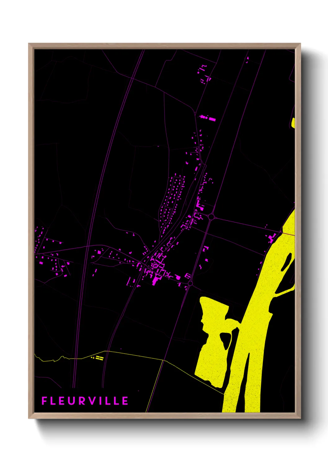 Une affiche de carte sur Fleurville