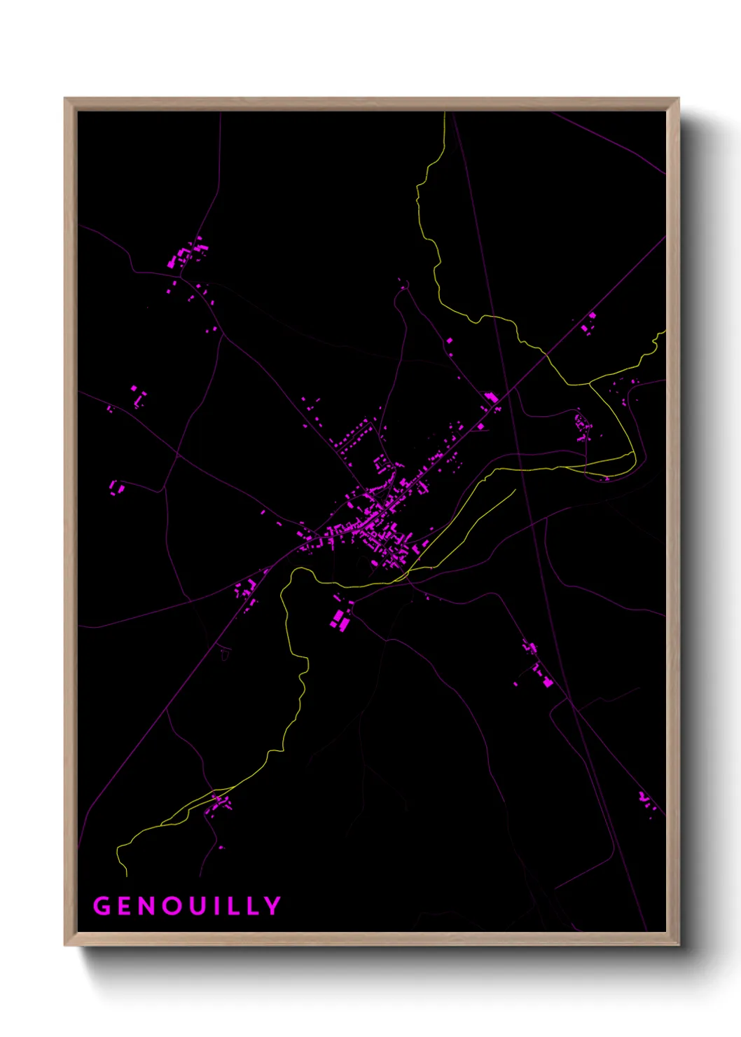 Une affiche de carte sur Genouilly