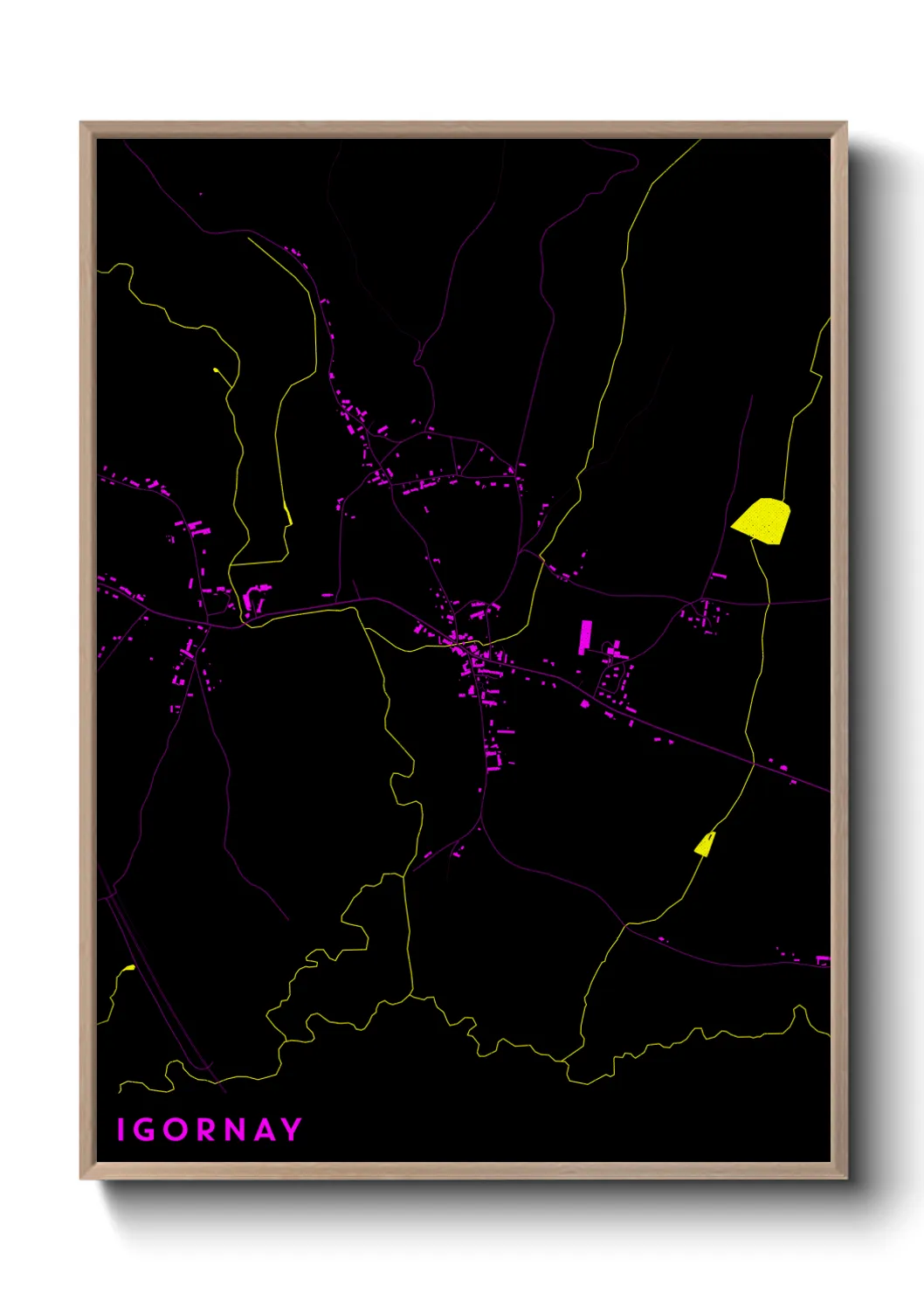 Une affiche de carte sur Igornay