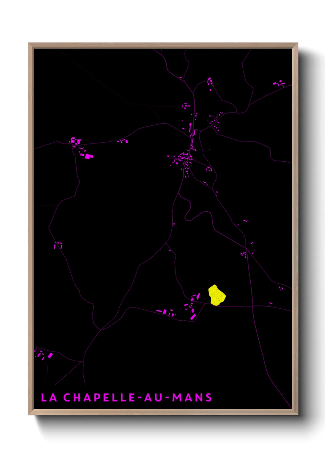 Une affiche de carte sur La Chapelle-au-Mans