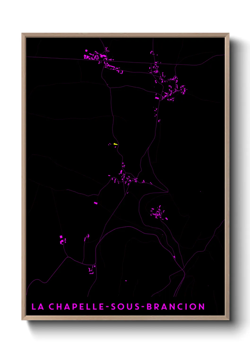 Une affiche de carte sur La Chapelle-sous-Brancion