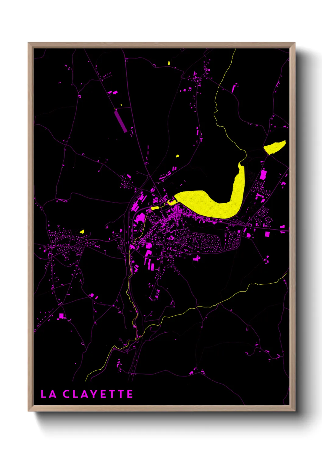 Une affiche de carte sur La Clayette