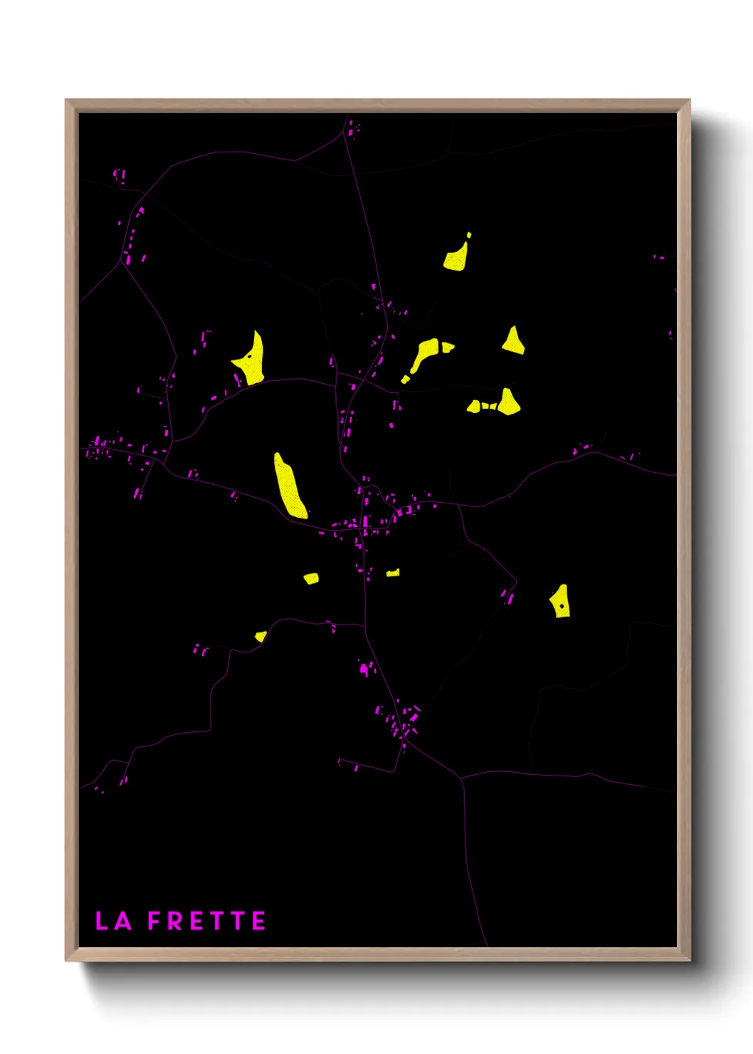 Une affiche de carte sur La Frette
