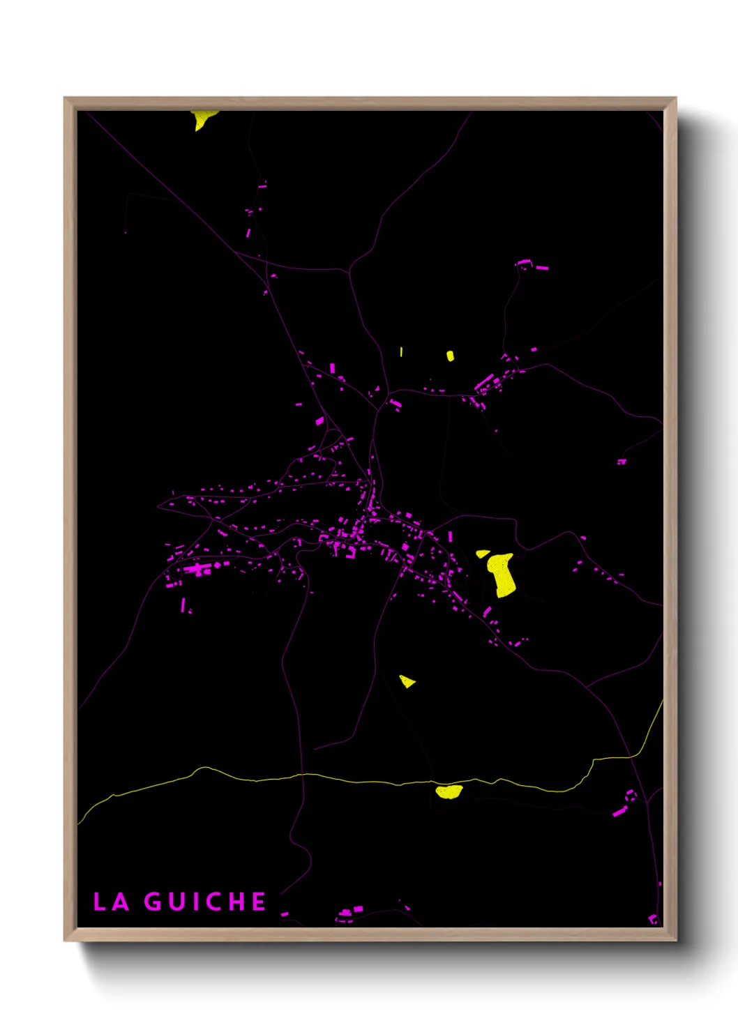 Une affiche de carte sur La Guiche