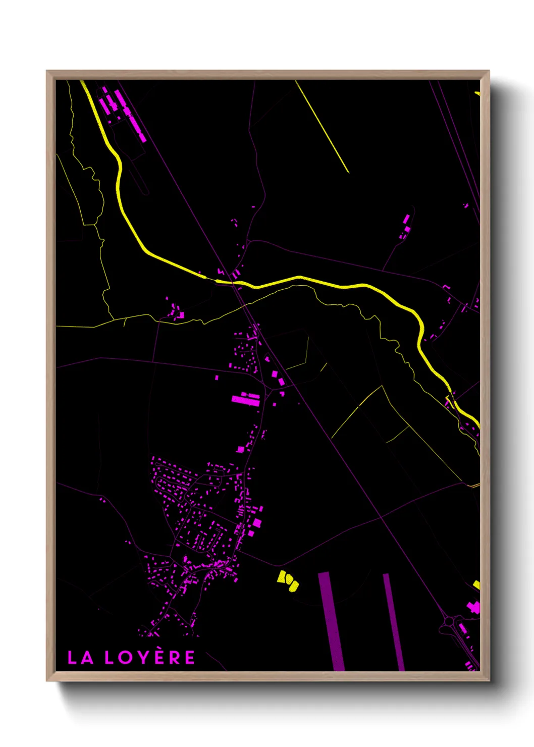 Une affiche de carte sur La Loyère