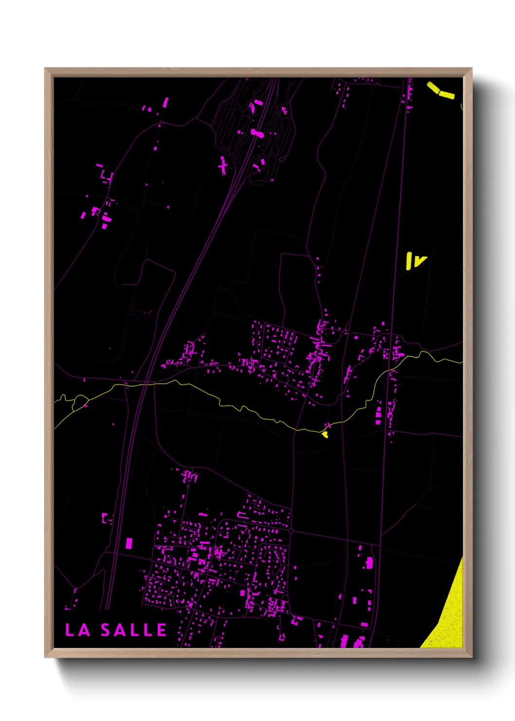 Une affiche de carte sur La Salle