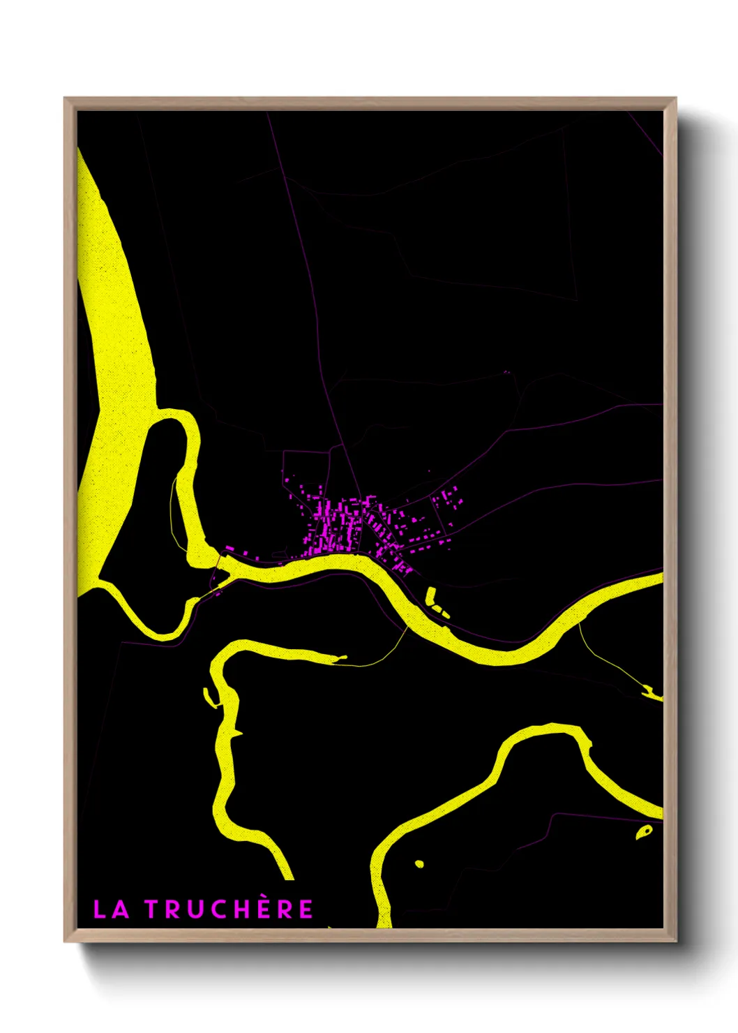 Une affiche de carte sur La Truchère