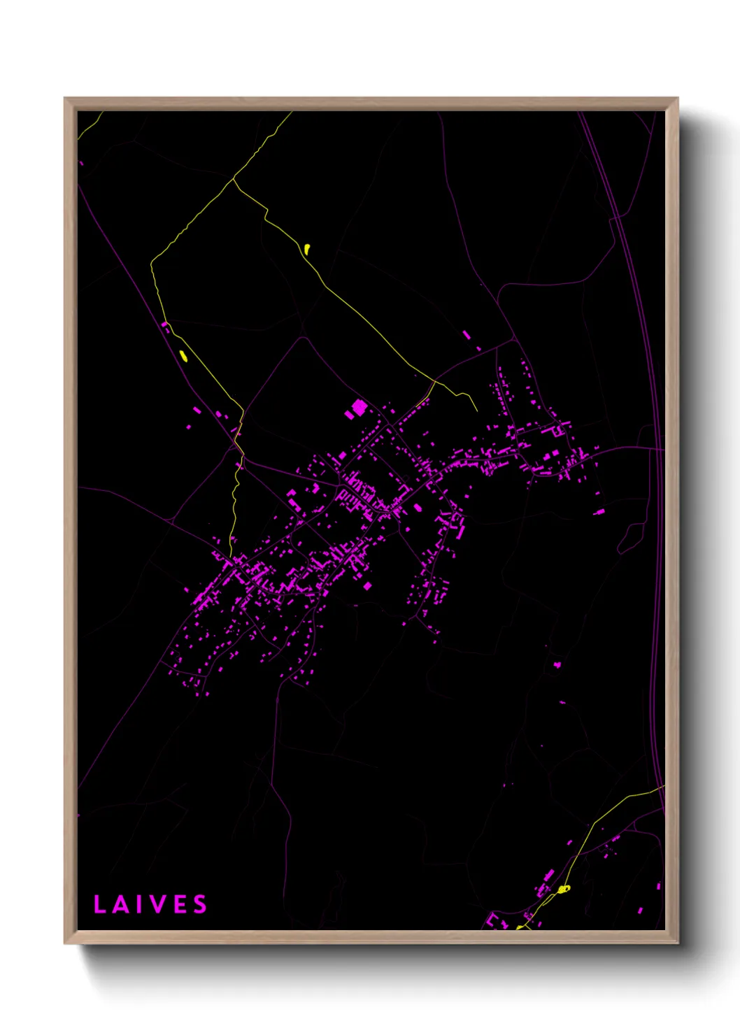 Une affiche de carte sur Laives