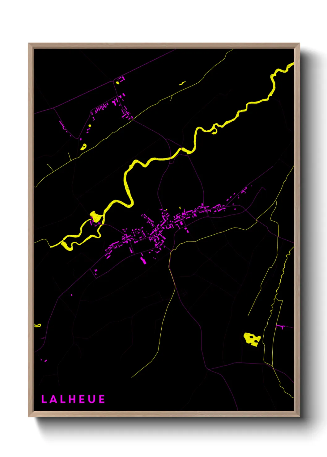 Une affiche de carte sur Lalheue