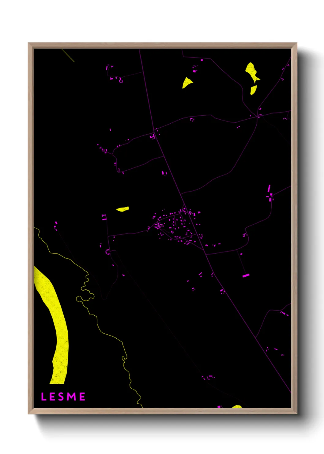 Une affiche de carte sur Lesme