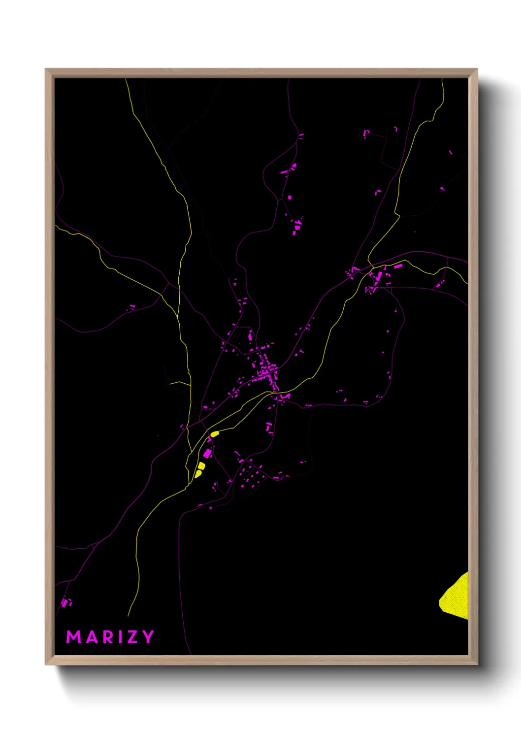 Une affiche de carte sur Marizy