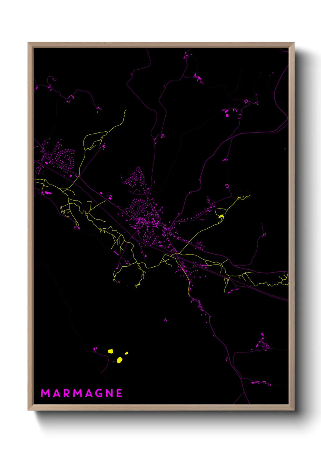 Une affiche de carte sur Marmagne