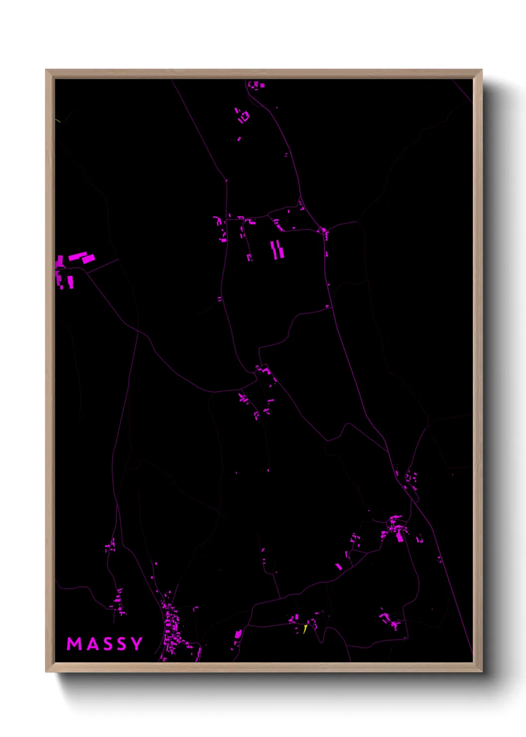 Une affiche de carte sur Massy