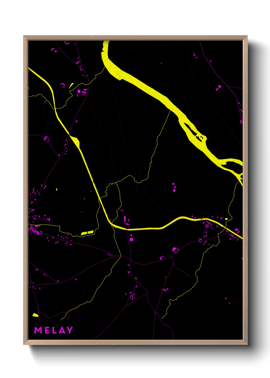 Une affiche de carte sur Melay