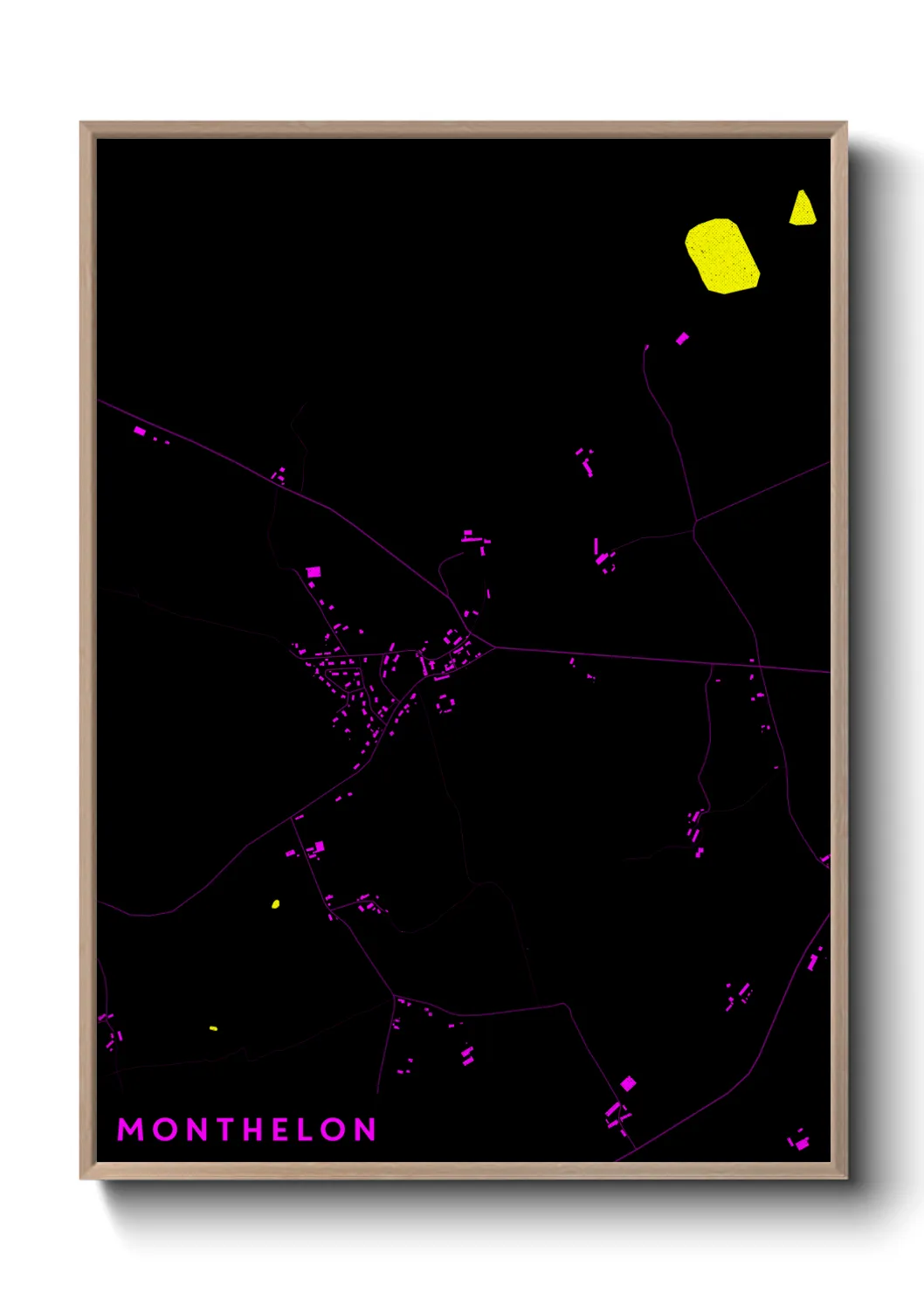 Une affiche de carte sur Monthelon