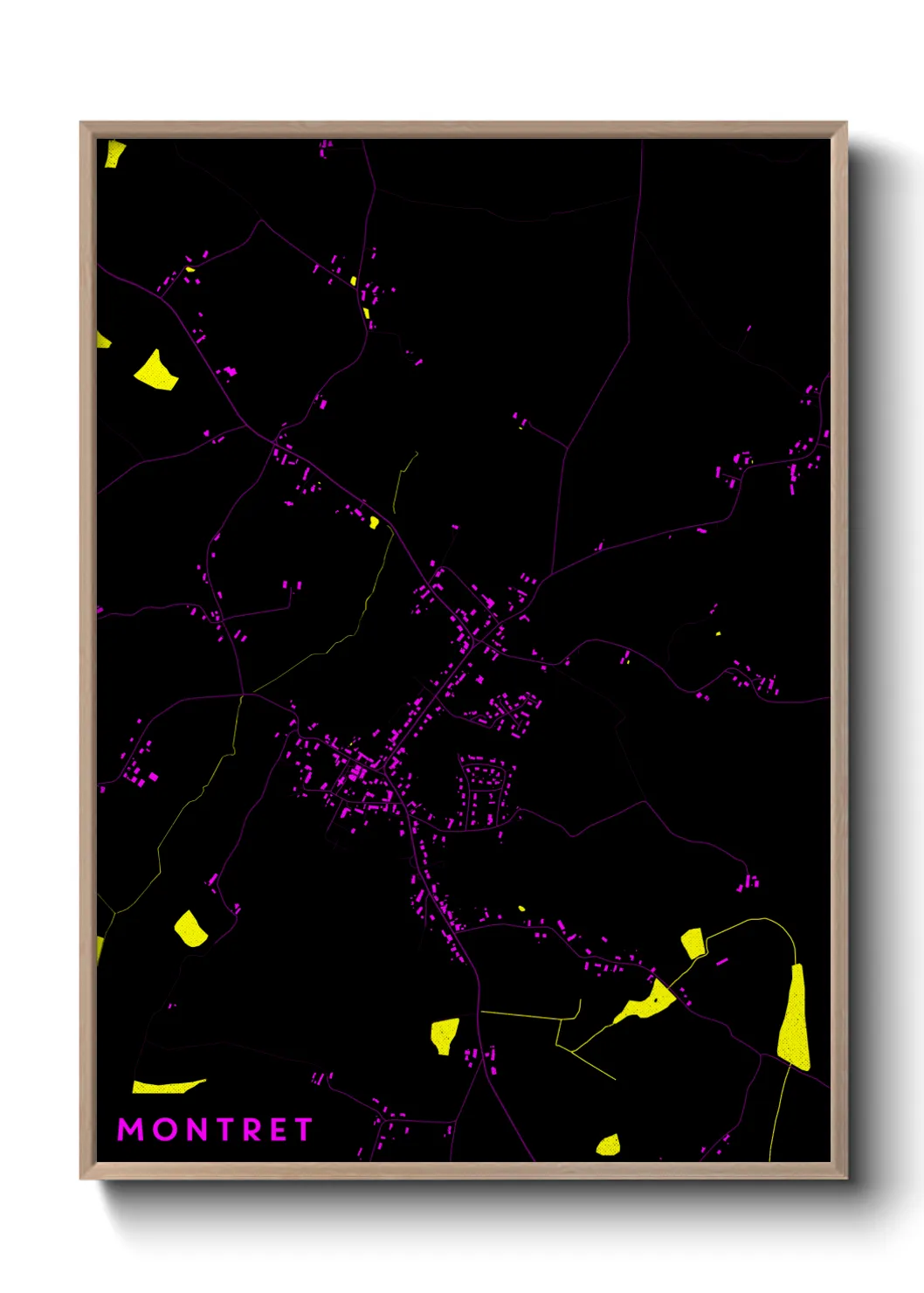 Une affiche de carte sur Montret