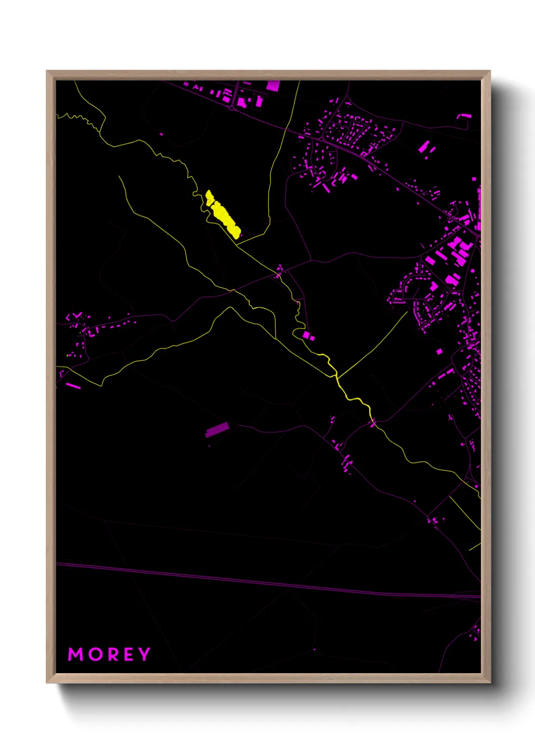 Une affiche de carte sur Morey