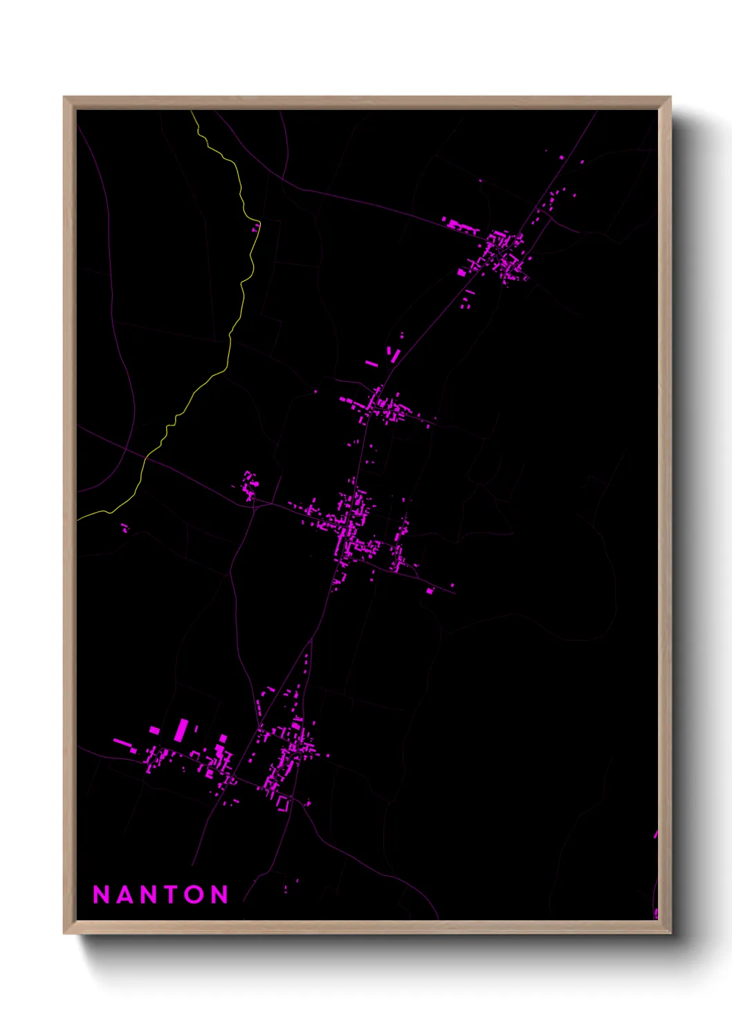 Une affiche de carte sur Nanton