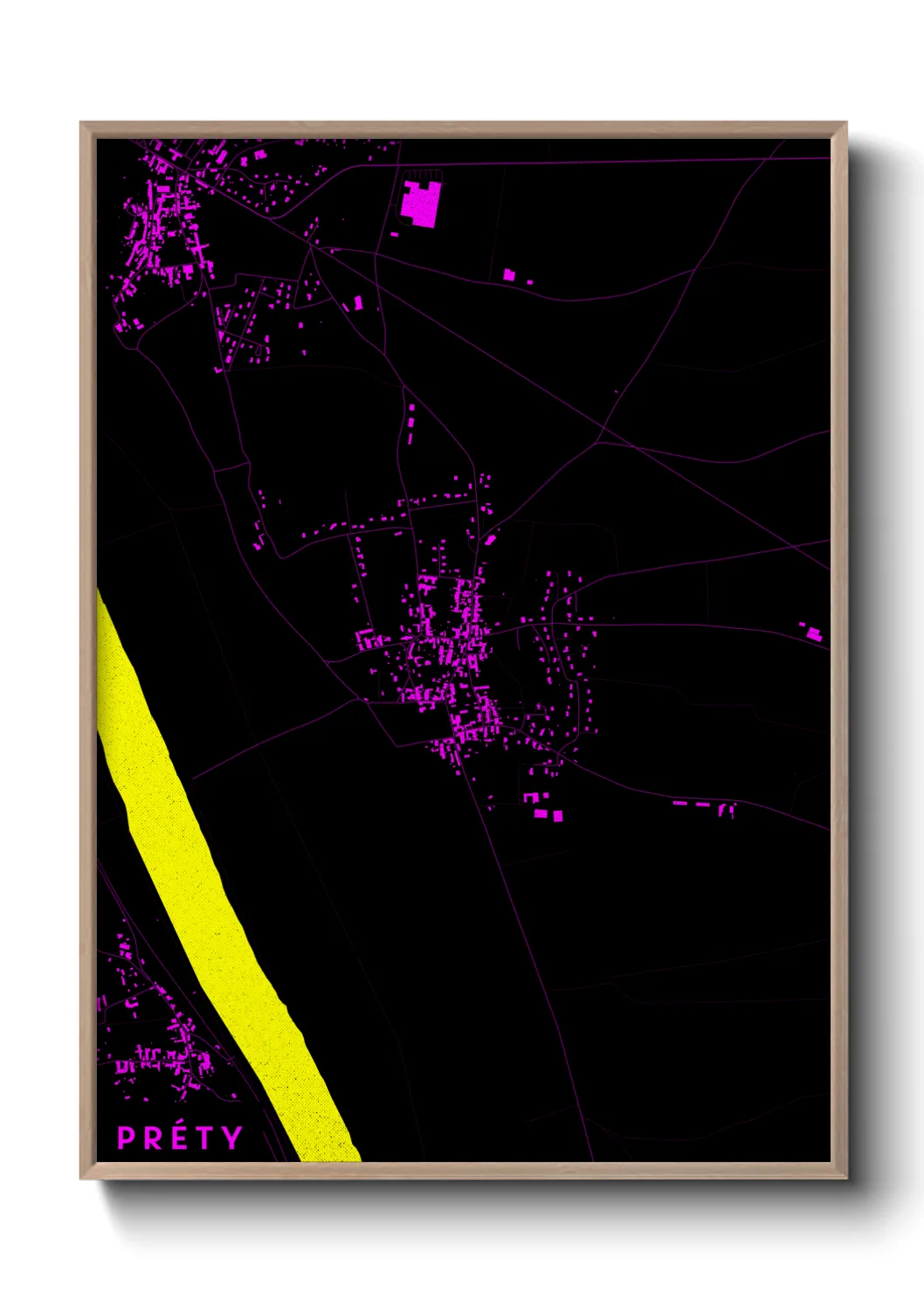 Une affiche de carte sur Préty
