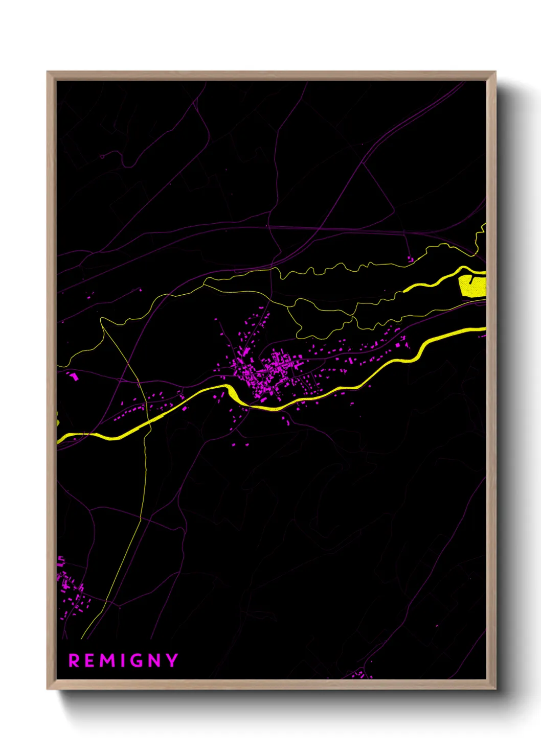 Une affiche de carte sur Remigny