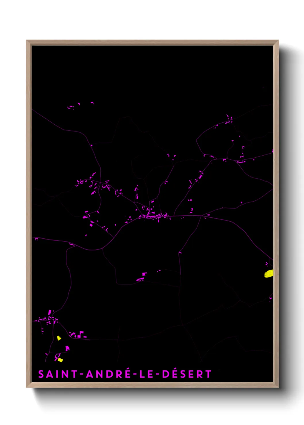 Une affiche de carte sur Saint-André-le-Désert