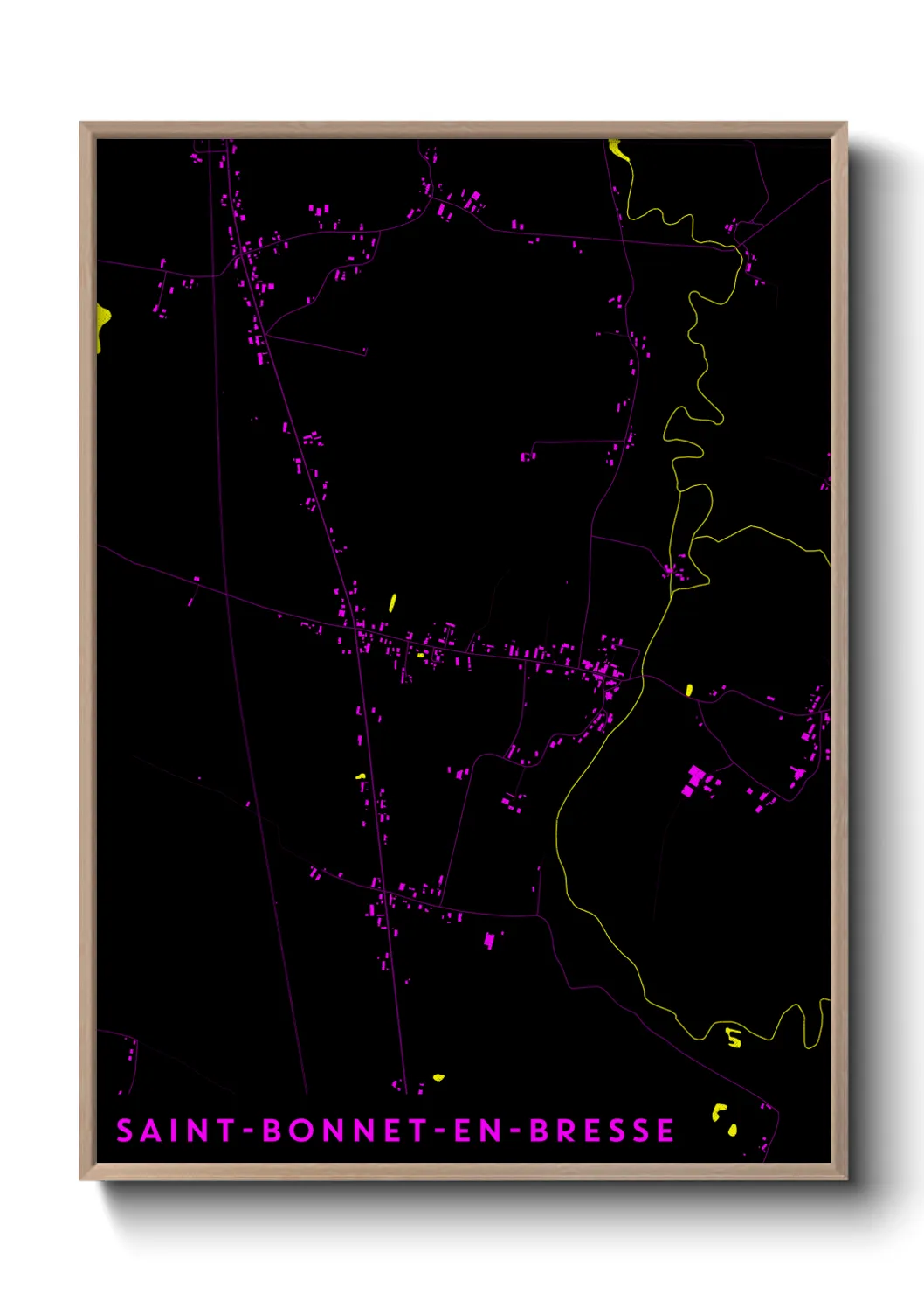 Un poster carteSaint-Bonnet-en-Bresse