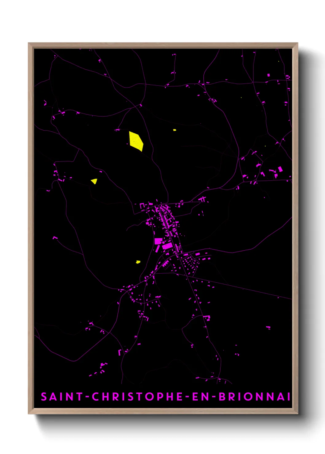 Un poster carteSaint-Christophe-en-Brionnais