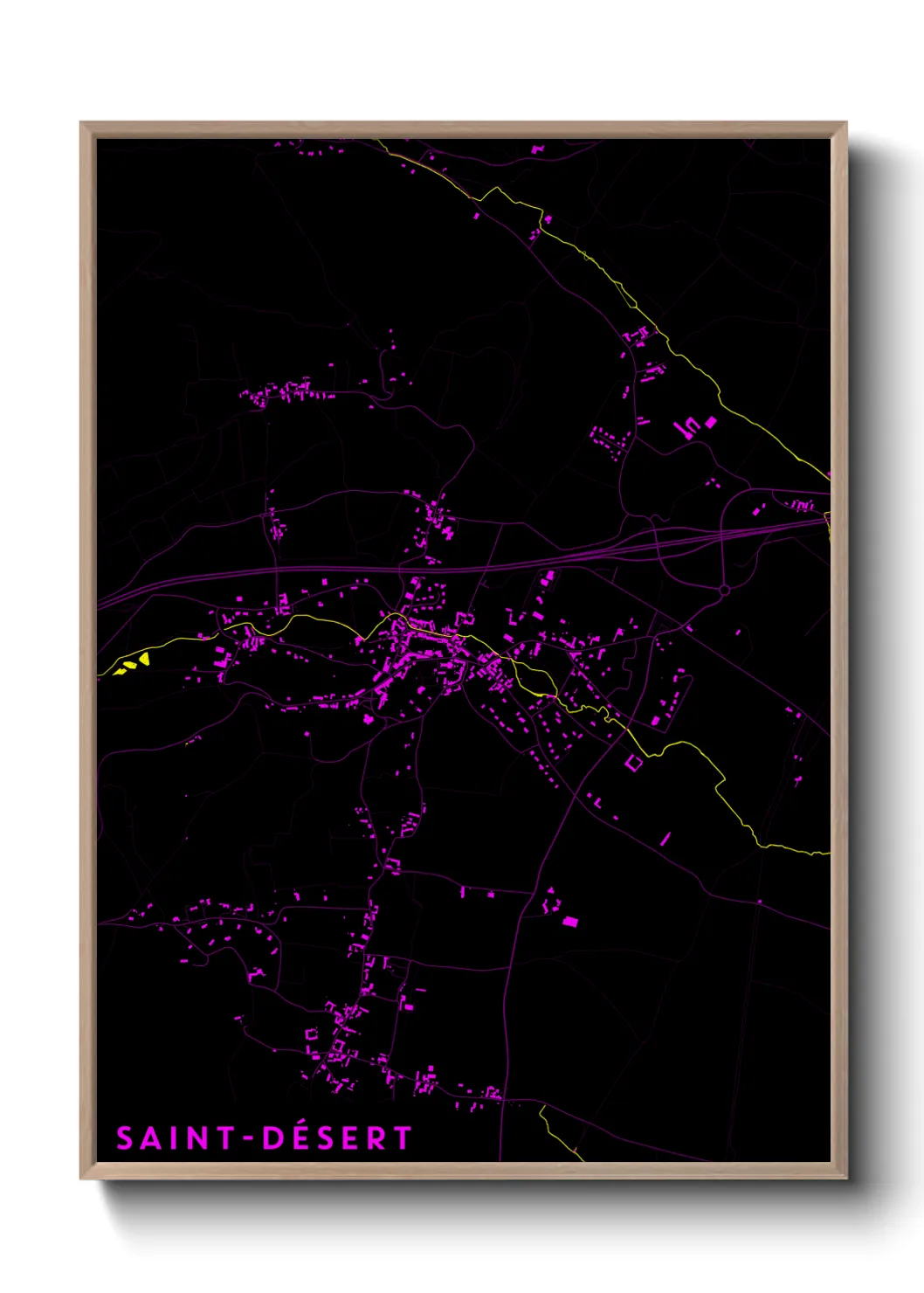 Une affiche de carte sur Saint-Désert