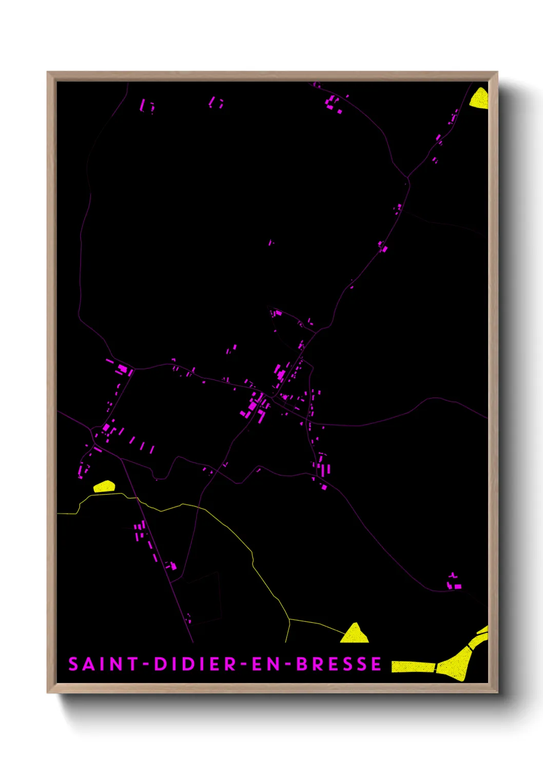 Une affiche de carte sur Saint-Didier-en-Bresse